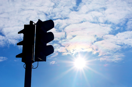 Traffic light silhouette. Element of design.の写真素材