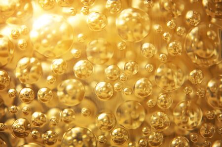 Gold background bubble texture. Element of design.の写真素材