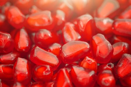 Macro of pomegranate. Element of food design.