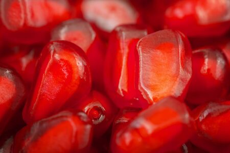 Macro of pomegranate. Element of food design.