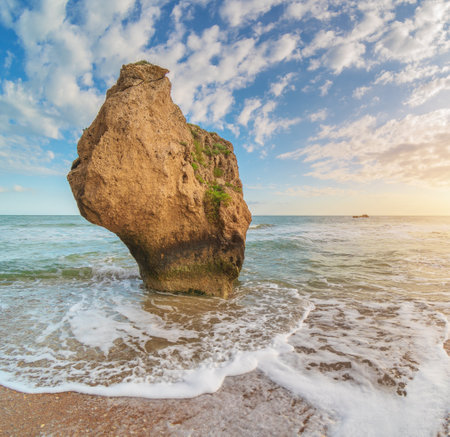 beautiful sunset seascape. nature composition.の写真素材