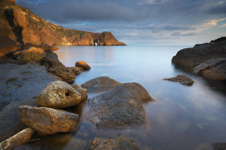 Beautiful seascape sunset nature composition. .Composition of nature.の写真素材
