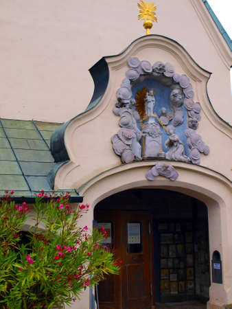 ornate entrance to the historic chapel of grace Altotting, the sanctuary of Bavariaのeditorial素材