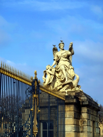 France, Golden Gate and the figure in the park of the palace of Versaillesのeditorial素材