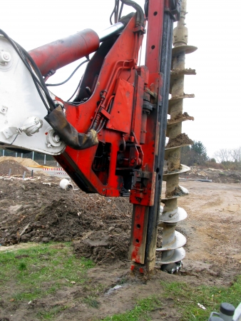 machine for drilling holes in the groundの写真素材