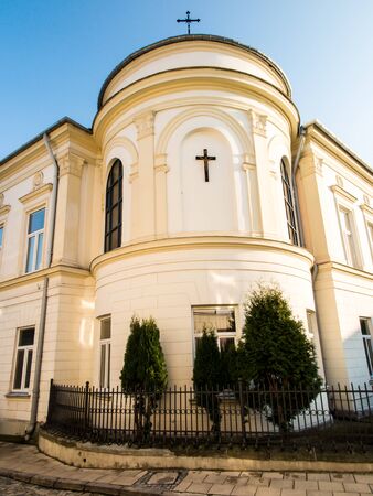 a fragment of the facade of the episcopal palace in Sandomierz, Poland