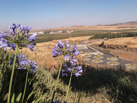 Golan Volcanic Park Avital , Israel. Newly opened in 2013 r. Avital volcanic park in the area of the Golan Heights in Israel near the border with Syriaの写真素材