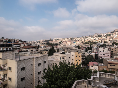 Nazareth, Israel - 11 July, 2015 - City of Nazareth panoramic view, Israelのeditorial素材