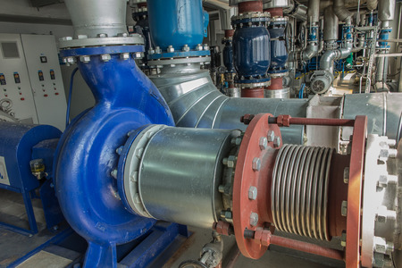 several water pumps with large electric motors