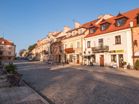 SANDOMIERZ, POLAND - OCTOBER 16:Part of old town on october 16, 2015 in Sandomierz. Sandomierz is among oldest towns in Poland, dating back to at least 1227.のeditorial素材