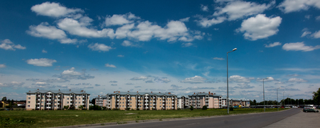 Eastern Poland, the city of Chelm near the Ukrainian border, one of the newer settlements of the cityの写真素材