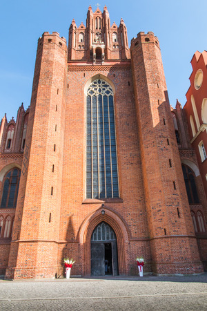 The old, historic Cathedral Basilica in Pelplin in Poland Kociewieの写真素材
