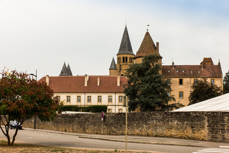 The basilica du Sacre Coeur in Paray-le-Monial, Franceのeditorial素材