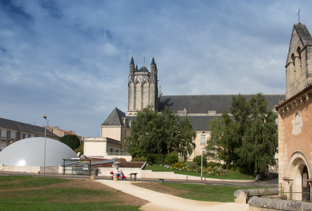 Baptistere Saint-Jean ( Baptistery of St. John ) Poitiers, France. Oldest church in France and  church of St Peterの写真素材