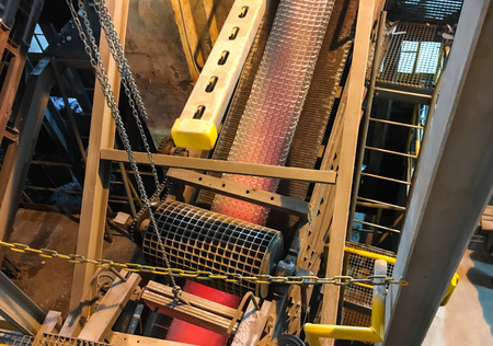 production of enamel at factory