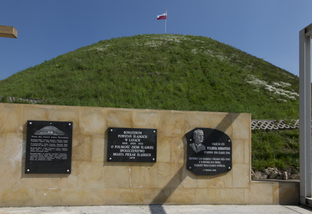 Piekary Slaskie, Poland - May 14, 2017: Mound of Liberation - a mound in Piekary Slaskie cast in 1932-1937 symbol of struggle for Polishness and a memorial of the fight of Silesian insurgentsのeditorial素材