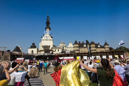 Czestochowa, Poland, May 20, 2017: XXII Polish Nationwide Rehabilitation in the Holy Spirit on Jasna Gora in Czestochowaのeditorial素材