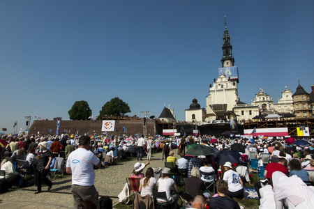 Czestochowa, Poland, May 20, 2017: XXII Polish Nationwide Rehabilitation in the Holy Spirit on Jasna Gora in Czestochowaのeditorial素材