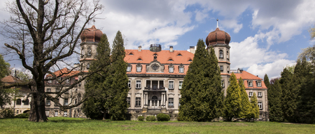 Brynek, Poland May 14, 2017: Brynk Palace and Park complex in Poland, now the seat of the Forest Schoolのeditorial素材