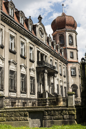 Brynek, Poland May 14, 2017: Brynk Palace and Park complex in Poland, now the seat of the Forest Schoolのeditorial素材