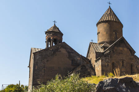 The Saghmosavank "monastery of the Psalms", is a 13th-century Armenian monastic complex located in the village of Saghmosavan in the Aragatsotn Province of Armenia.の写真素材