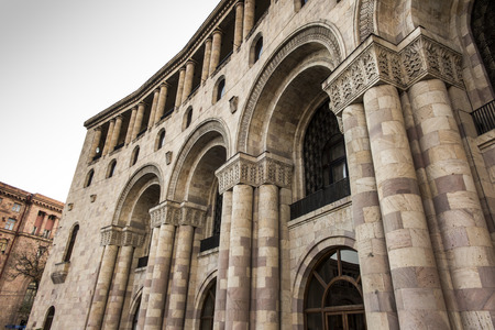 Building on Republic Square. Until 2016, this building housed the Ministry of Foreign Affairs of Armenia. Now there is a reconstruction.のeditorial素材