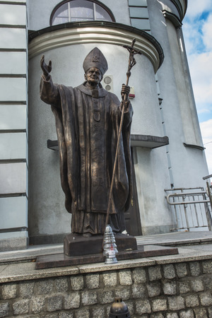 Turza Slaska, Poland, 7 October 2017: Monument of Saint John Paul II in the Sanctuary of Our Lady of Fatima in Turza Slaska in Polandのeditorial素材