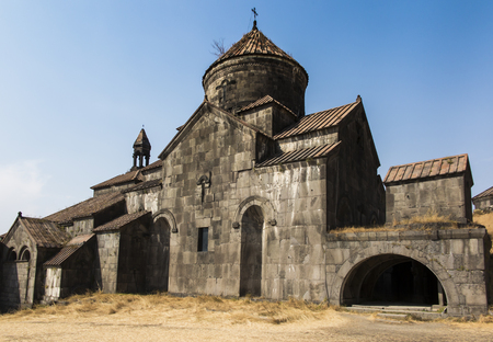 Haghpat Monastery, in Armenia, world heritage site by Unesco. Church of St. Nshan with the entrance to the book depository in the monastery complex Haghpat in Armeniaのeditorial素材