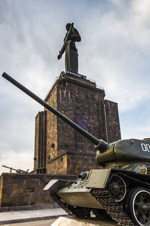Yerevan, Armenia, 21 September 2017: Mother Armenia Statue or Mayr hayastan. Monument located in Victory Park, Yerevan city, Armenia.のeditorial素材