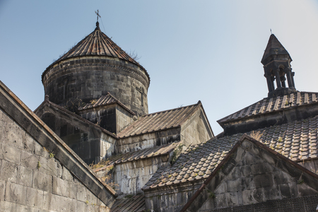 Haghpat Monastery, in Armenia Church of St. Nshan with the entrance to the book depository in the...