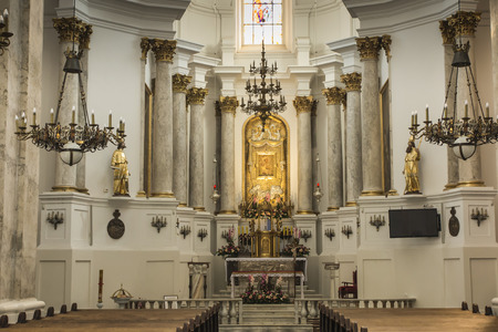 Chelm, POLAND - September 10, 2016: Inside the shrine, the Basilica of Virgin Mary in Chelm in...
