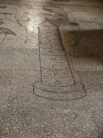 TABGHA, ISRAEL 9 July 2015: Interior of The Church of the First Feeding of the Multitude at Tabgha, near Capernaum, Israelのeditorial素材