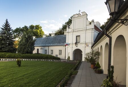 Shrine, the Basilica of the Virgin Mary in Chelm in eastern Poland near Lublin. Gate between the...