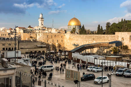 Al-Aqsa Mosque, the shrine of Islam in Jerusalem. Dome of the Rock, located on the Temple Mount in...