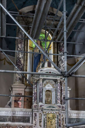 Ein Kerem, Israel. January 20, 2020 - Renovated Church of John the Baptist, Jesus Christ predecessor. The traditional residence of St. Elizabeth and Zechariah, and the birthplace of John the Baptist. Ein Karemのeditorial素材