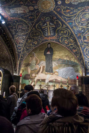 JERUSALEM ISRAEL, January 29, 2020: Golgotha, the place of Jesus' crucifixion within the Basilica of...
