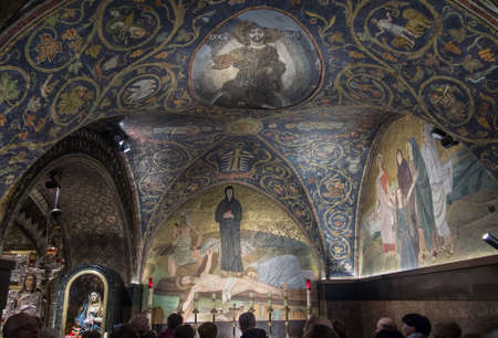 JERUSALEM ISRAEL, January 29, 2020: Golgotha, the place of Jesus' crucifixion within the Basilica of...
