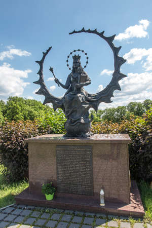 Czestochowa, Poland, June 23, 2020: The mystery of the Holy Rosary around Jasna Gora. Glorious secrets, "Way of the Cross". Design and performance artist from Zakopane Tomasz Ross.のeditorial素材