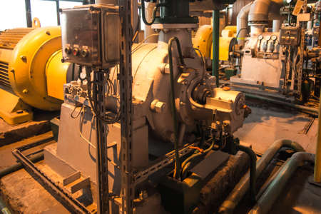Installations with large water pumps driven by electric motors