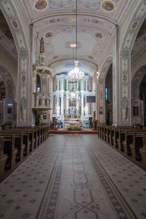Sokolka, POLAND - September 24, 2021: Church of St. Anthony in Sokolka, Poland, the site of the Eucharistic miracleのeditorial素材