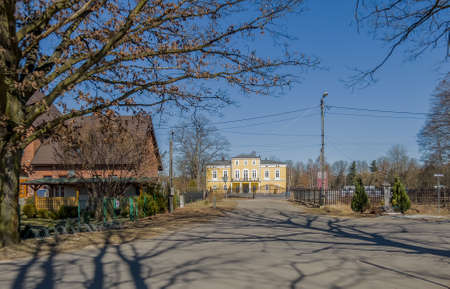 Former hunting palace of the Donnersmarck family in Kalety Zielona in Poland, currently being renovated after the period of destructionのeditorial素材