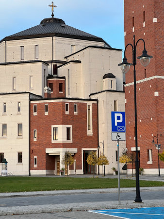 Sanctuary of Saint John Paul in Krakow Lagiewniki.の写真素材