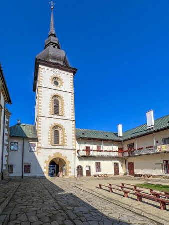 Church of the Holy Trinity and Saint Clara in Stary Sacz, Poland â a Roman Catholic monastery church belonging to the Order of Poor Clares.の写真素材