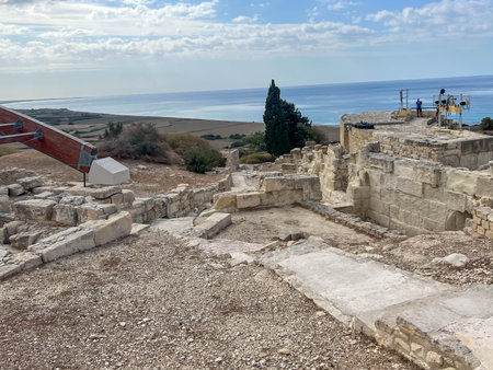 Kourion, an archaeological complex in southern Cyprus, near the village of Episkopi, west of...
