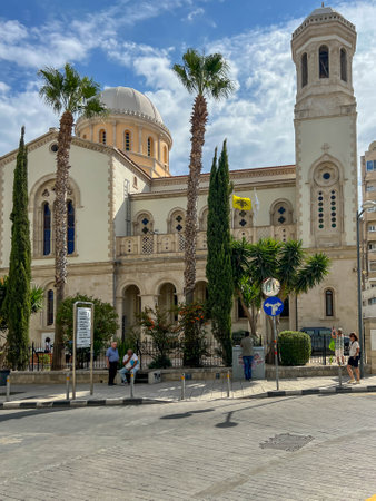 Limassol, Cyprus, October 18, 2024: Cathedral in Limassol, Cyprus.の写真素材