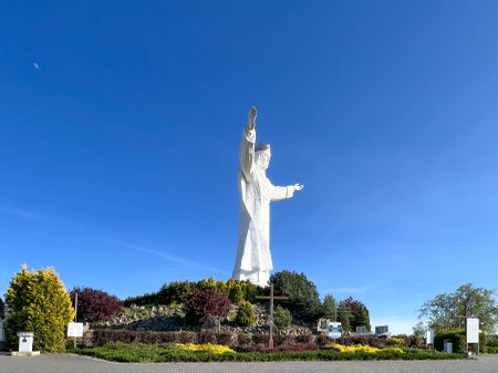 The largest figure of Christ the King in the world located in Swiebodzin in Poland.の写真素材