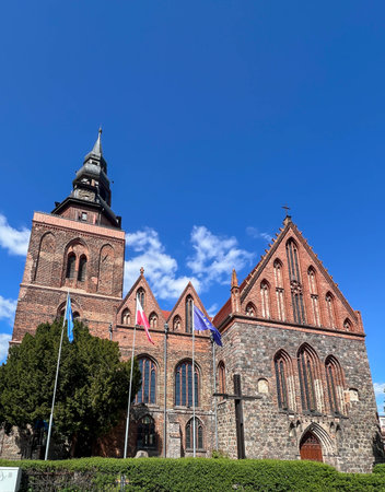 Church of the Nativity of the Blessed Virgin Mary in Gryfino, Poland.の写真素材