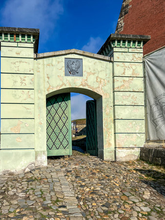 Entrance gate to the Klodzko Fortress in Poland.のeditorial素材