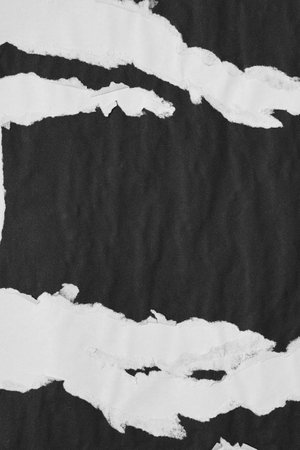 Black and White Torn Paper Collage Style, Ripped Paper Effect, Texture Abstract Background, Copy...
