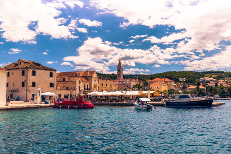 Harbor of Supetar, Croatiaのeditorial素材